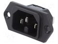 Connector: AC supply; socket; male; 10A; 250VAC; C16; 6110-3; IP40 SCHURTER 6110.3300