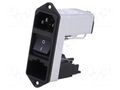 Connector: AC supply; socket; male; 4A; 250VAC; C14 (E); CD; 1.5mH SCHURTER CD34.1101.151