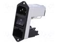 Connector: AC supply; socket; male; 4A; 250VAC; C14 (E); CD; 1.5mH SCHURTER CD34.1101.151
