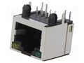 Connector: RJ45; socket; PIN: 8; Cat: 5; shielded; 8p8c; THT; angled ENCITECH RJJS881401EJH136
