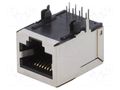 Connector: RJ45; socket; PIN: 8; Cat: 5e; shielded; 8p8c; THT; angled ENCITECH RJJS88142E9H032