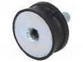 Vibration damper; M8; Ø: 35mm; rubber; L: 15mm; Thread len: 23mm ELESA+GANTER DVC2-433966