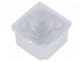LED lens; square; polycarbonate; transparent; 29°; Colour: white LEDIL FA15229