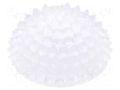 LED lens; round; polycarbonate; transparent; Mounting: socket LEDIL FP15072