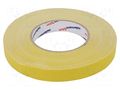 Tape: textile; W: 19mm; L: 50m; Thk: 0.31mm; yellow; 64N/cm; 10% HELLERMANNTYTON HTAPE-TEX-19X50YE