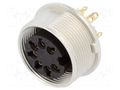 Connector: M16; socket; female; PIN: 7; 5A; 60V; soldering; IP40; 270° LUMBERG KGV-71