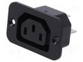 Connector: AC supply; socket; female; 10A; 250VAC; C13 (F) SCHURTER 4721.0000
