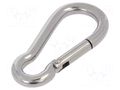 Carabiner; acid resistant steel A4; for rope; L: 50mm; 5mm KRAFTBERG KAR-5-A4