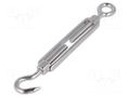 Turnbuckle; acid resistant steel A4; for rope; hook/eye; Ø: 10mm KRAFTBERG SCI-C-M6-A4
