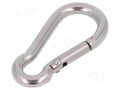 Carabiner; acid resistant steel A4; for rope; L: 40mm; 4mm KRAFTBERG KAR-4-A4
