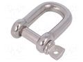 Dee shackle; acid resistant steel A4; for rope; 4mm KRAFTBERG SZE-D4-A4