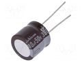 Capacitor: electrolytic; low ESR; THT; 390uF; 50VDC; Ø16x15mm; ±20% NICHICON UPM1H391MHD6