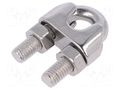 Rope clamp wire; acid resistant steel A4; for rope; Ørope: 10mm KRAFTBERG ZLK-10-A4
