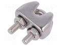 Rope clamp wire; acid resistant steel A4; for rope; Ørope: 4mm KRAFTBERG ZLK-4-A4