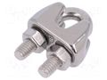 Rope clamp wire; acid resistant steel A4; for rope; Ørope: 6mm KRAFTBERG ZLK-6-A4