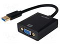 Adapter; USB 2.0,USB 3.0; D-Sub 15pin HD socket,USB A plug LOGILINK UA0231
