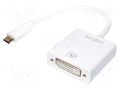 Adapter; HDCP 1.3,USB 3.0; DVI-I (24+5) socket,USB C plug LOGILINK UA0245A