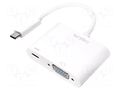 Adapter; USB 3.0; 140mm; white; white; Standard: Power Delivery LOGILINK UA0259