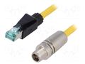 Connecting cable; 1m; Connection: M12 male straight / RJ45 HARTING 09478411001