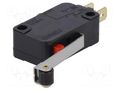 Microswitch SNAP ACTION; 5A/250VAC; with lever (with roller) OMRON Electronic Components VX-56-1C23