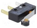 Microswitch SNAP ACTION; 0.1A/125VAC; 0.1A/30VDC; SPDT; ON-(ON) OMRON Electronic Components SS-01GL2-FT