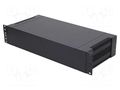Enclosure: rack mounting; Standard: 19"; 2U; black; Z: 86mm; X: 431mm GAINTA G17082UBK