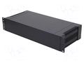 Enclosure: rack mounting; Standard: 19"; 2U; black; Z: 86mm; X: 431mm GAINTA G17082UBK