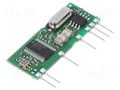 Module: RF; AM receiver; AM,ASK; 433.92MHz; -113dBm; 5VDC; 7.5mA AUREL RX-4MM5++/F