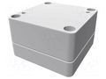 Enclosure: multipurpose; X: 65mm; Y: 65mm; Z: 40mm; 1555; grey HAMMOND HM-1555B2GY