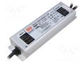 Power supply: switching; LED; 150W; 24VDC; 6.25A; 100÷305VAC; IP67 MEAN WELL ELG-150-24D2-3Y