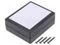 Enclosure: multipurpose; X: 72mm; Y: 85mm; Z: 36mm; ENCLOS; ABS; black TEKO 2222.9