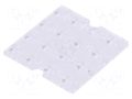 LED lens; square; plexiglass PMMA; transparent; Mounting: screw LEDIL C16220