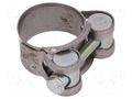 T-bolt clamp; W: 18mm; Clamping: 26÷28mm; chrome steel AISI 430; S MPC INDUSTRIES MPC-S2026