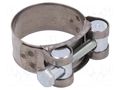 T-bolt clamp; W: 20mm; Clamping: 36÷39mm; chrome steel AISI 430; S MPC INDUSTRIES MPC-S2036