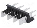 Terminal: spade terminal strip; 6.3mm; THT; 250V; straight; ways: 4 XINYA ST-LP-4