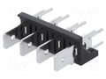Terminal: spade terminal strip; 6.3mm; THT; 250V; straight; ways: 4 XINYA ST-LP-4