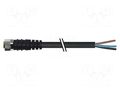 Cable: for sensors/automation; M8; PIN: 3; straight; 3m; plug; 60VDC MURRELEKTRONIK 7000-08041-6100300