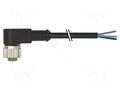 Cable: for sensors/automation; M12; PIN: 4; angled; 3m; plug; 250VDC MURRELEKTRONIK 7000-12341-6340300