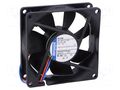 Fan: DC; axial; 24VDC; 80x80x25mm; 79m3/h; 37dBA; ball; 3600rpm EBM-PAPST 8414NH
