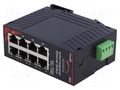 Switch Ethernet; Number of ports: 8; 10÷30VDC; RJ45; IP30 RED LION SL-8ES-1