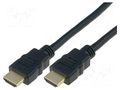Cable; HDMI plug,both sides; PVC; HDMI 2.0; Support: ARC,HDMI CEC DIGITUS AK-330107-030-S