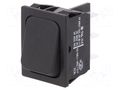 ROCKER; DPDT; Pos: 2; ON-(ON); 4A/250VAC; black; IP40; none; 1834 Marquardt 1834.3402