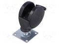 Furniture wheel; Ø: 50mm; H: 53mm; torsional with lock; 40kg COLSON BPN-050-P32X32