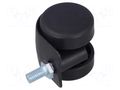 Furniture wheel; Ø: 40mm; H: 44mm; torsional,with lever; 40kg COLSON JPN-040-M8X15