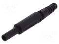 Connector: 2mm banana; plug; 10A; 600VDC; black; nickel plated SCHÜTZINGER SFK7997CNIOK05-SW