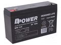 Re-battery: acid-lead; 6V; 12Ah; AGM; maintenance-free; 1.9kg; BPE BPOWER ACCU-BPE12-6/BP