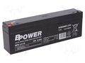 Re-battery: acid-lead; 12V; 2.3Ah; AGM; maintenance-free; 1.05kg BPOWER ACCU-BPE2.3-12/BP