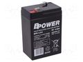 Re-battery: acid-lead; 6V; 4.5Ah; AGM; maintenance-free; 0.8kg; BPE BPOWER ACCU-BPE4.5-6/BP