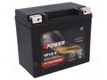 Re-battery: acid-lead; 12V; 10Ah; AGM; maintenance-free,left + BPOWER ACCU-YP12-4/BP