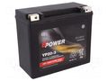 Re-battery: acid-lead; 12V; 18Ah; AGM; maintenance-free,right + BPOWER ACCU-YP20-3/BP